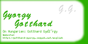 gyorgy gotthard business card